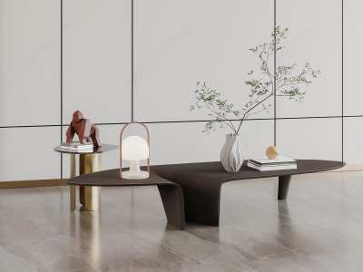 现代茶几组合3D模型下载